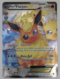 Flareon EX RC28/RC32 Generations Radiant Collection Ultra Rare Full Art CREASED - Image 2