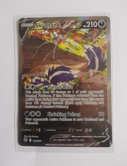 Pokemon TCG Skuntank V 181/195 Silver Tempest Alt Full Art Ultra Rare Holo - Image 1
