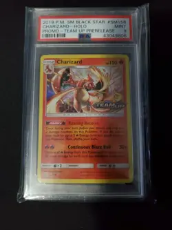 Pokemon Team Up Prerelease Charizard Holo PSA 9 Pre Release - Image 1
