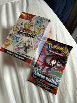 Pokemon Prismatic Evolutions Booster Bundle BRAND NEW SEALED + Chaos Rising Pack - Image 1