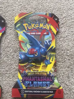 Pokemon Card Booster Pack Bundle Phantasmal Flames Mega Evolution Base X4 Sealed - Image 3