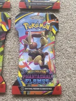 Pokemon Card Booster Pack Bundle Phantasmal Flames Mega Evolution Base X4 Sealed - Image 5