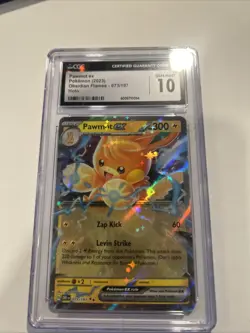 CGC 10 Pawmot EX Obsidian Flames Double Rare 073/197 2023 Pokemon OBF Graded - Image 1