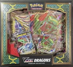 Sealed Pokemon TCG VMAX Dragons Premium Collection Box Rayquaza & Duraludon - Image 1