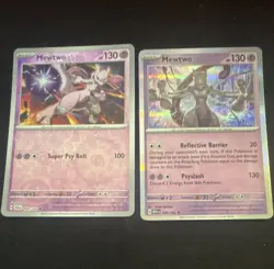 Pokemon TCG Mewtwo Holo Lot 2 Cards 059/165, 150/165 SV 151 English - Image 1