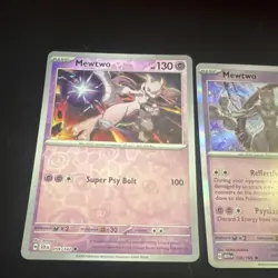 Pokemon TCG Mewtwo Holo Lot 2 Cards 059/165, 150/165 SV 151 English - Image 2