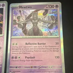 Pokemon TCG Mewtwo Holo Lot 2 Cards 059/165, 150/165 SV 151 English - Image 3
