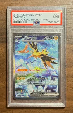 Zapdos ex 202/165 Sv: Scarlet & Violet 151 SIR Holo 2023 English PSA 9 - Image 1