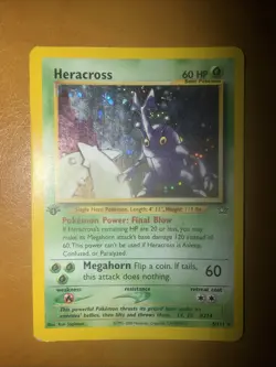 Pokemon TCG Heracross Neo Genesis Holo Card 6/111 1st Edition - Image 2