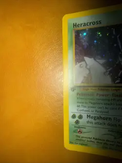 Pokemon TCG Heracross Neo Genesis Holo Card 6/111 1st Edition - Image 4