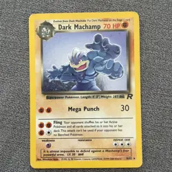 Dark Machamp Holo Rare Pokemon Card 10/82 Team Rocket Series LP-MP - Image 1