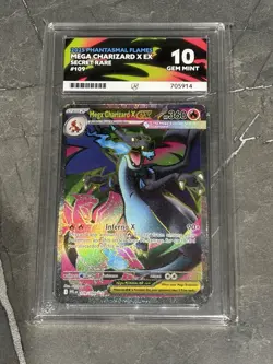 Pokemon TCG Mega Charizard X Ex 109/094 Full Art ACE 10 Perfect Subs - Image 1