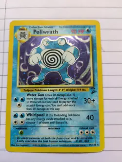 Pokemon TCG Poliwrath Base Set 2 15/130 Holo Unlimited Holo Rare NM-M - Image 1