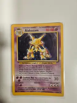 Alakazam 1/102 Holo Rare Base Set - Pokemon Card WOTC - MP - Image 1