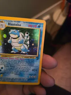Pokemon TCG Blastoise Holo Rare SWIRL Base Set 2 2/130 [NM] - Image 3