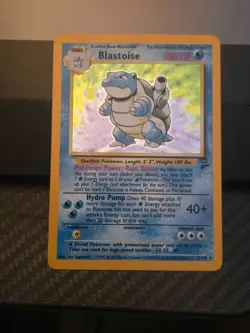 Pokemon TCG Blastoise Holo Rare SWIRL Base Set 2 2/130 [NM] - Image 4