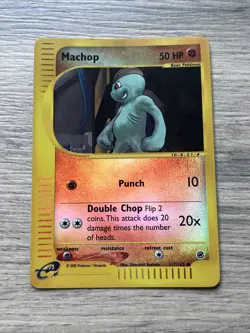 Pokemon TCG Machop Expedition Base Set 117/165 Reverse Holo MP - Image 1