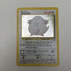 2000 Pokemon Base Set 2 Chansey #3 Holo Rare NM LP Vintage WOTC Wizards - Image 2