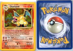 1999 Pokemon Base Set Charizard 4/102 Holo Unlimited Rare WOTC Vintage Raw - Image 1