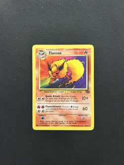 Flareon 19/64 | Base Set Jungle | Non Holo Pokemon Card Mint - Image 1