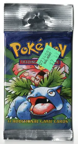 1999 Pokemon Base Set Booster Pack Venusaur Art 20.99g Long Crimp Factory Sealed - Image 1