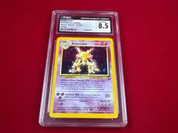 ALAKAZAM 1/130 POKEMON BASE SET 2 HOLO RARE CGC 8.5 - Image 1