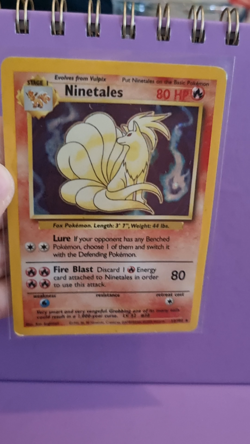 Pokemon TCG Ninetales 12/102 Base Set Holo Rare Unlimited WOTC 1999 MP - Image 2