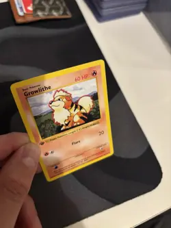 Pokemon Growlithe 028/102 First Edition Base Set (Shadowless) Regular - Image 3