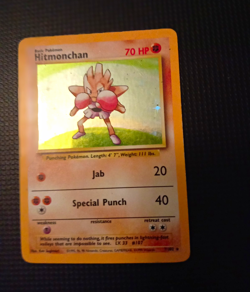 Wizards of the Coast Pokemon TCG Base Set Hitmonchan 7/102 Holo Rare 70 HP - Image 1