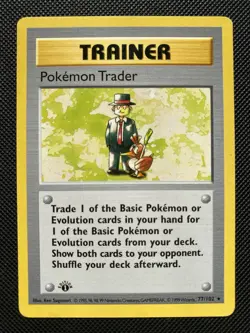 Pokemon Trader - 77/102 Base Set 1st Edition Shadowless Rare Trainer - NM - Image 1
