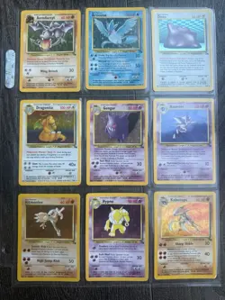 1999 Fossil 60/62 NEAR Complete Master Set Pokemon WOTC Vintage Holos Unlimited - Image 1