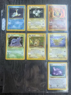 1999 Fossil 60/62 NEAR Complete Master Set Pokemon WOTC Vintage Holos Unlimited - Image 3