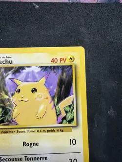 Pokemon TCG Pikachu Base Set 1st Edition Common Card 58/102 French- NM - Image 4