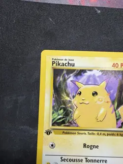 Pokemon TCG Pikachu Base Set 1st Edition Common Card 58/102 French- NM - Image 5
