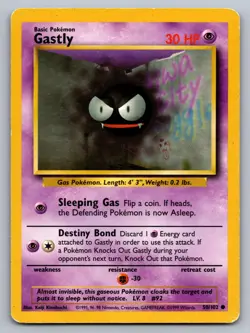 Gastly 50/102 Common Base Set Unlimited Pokemon HP - Image 1
