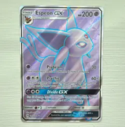 Pokemon TCG Espeon GX SM Base Set 140/149 Secret Rare Full Art Holo Eng 2017 - Image 1