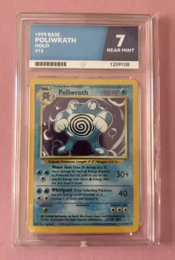 Vintage Poliwrath 13/102 Holo Base Set Pokemon TCG ACE 7 - Image 1