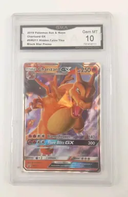 GMA 10 Pokemon Charizard GX SM211 Hidden Fates Black Star Promo Sun & Moon - Image 1