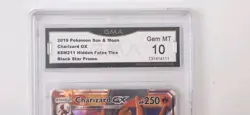 GMA 10 Pokemon Charizard GX SM211 Hidden Fates Black Star Promo Sun & Moon - Image 3