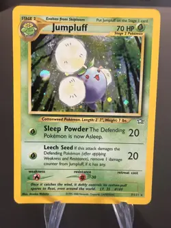 Jumpluff 7/111 Neo Genesis Holo Rare Vintage Pokemon Card WOTC 2000 LP+/NM- - Image 1