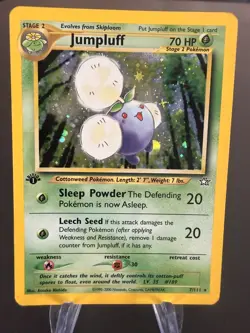 Jumpluff 7/111 Neo Genesis Holo Rare 1st Edition WOTC Vintage Pokemon LP+/NM- - Image 1