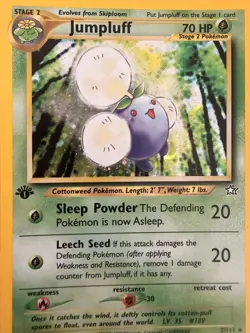 Jumpluff 7/111 Neo Genesis Holo Rare 1st Edition WOTC Vintage Pokemon LP+/NM- - Image 2