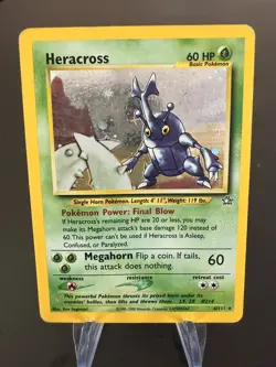 Heracross 6/111 Neo Genesis Holo Rare Vintage Pokemon Card WOTC MP - Image 1