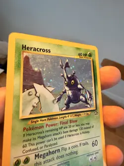 Heracross 6/111 Neo Genesis Holo Rare Vintage Pokemon Card WOTC MP - Image 4