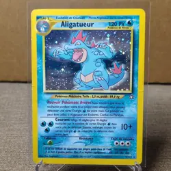 Vintage Pokemon TCG Feraligatr Aligatueur 5/111 Neo Genesis Holo Rare French LP - Image 1