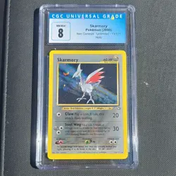 CGC 8 2000 Pokemon Neo Genesis Skarmory Holo Rare Unlimited 13/111 - Image 1