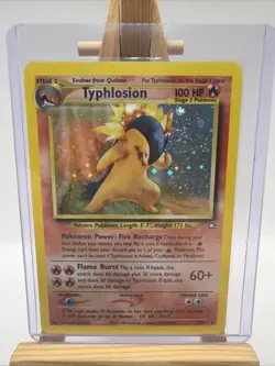 Typhlosion 17/111 Holo Rare Pokemon Card Neo Genesis LP/NM nice SWIRL - Image 1
