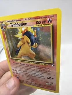 Typhlosion 17/111 Holo Rare Pokemon Card Neo Genesis LP/NM nice SWIRL - Image 3
