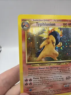 Typhlosion 17/111 Holo Rare Pokemon Card Neo Genesis LP/NM nice SWIRL - Image 4