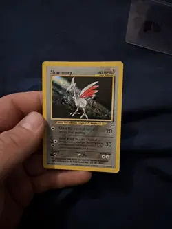 Nintendo Pokemon TCG Skarmory Holo Swirl Rare 13/111 Neo Genesis ENG 60HP (2000) - Image 1